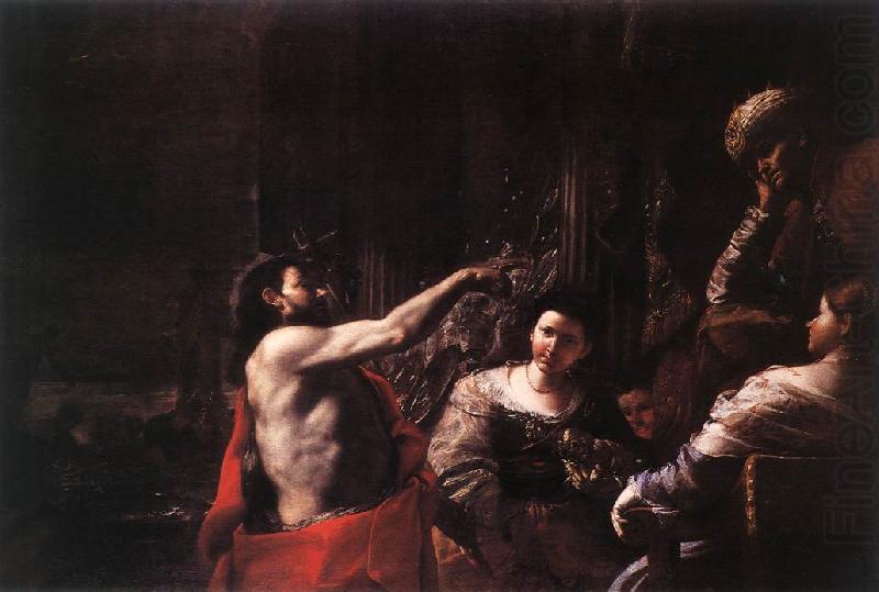 PRETI, Mattia St John the Baptist before Herod af china oil painting image
